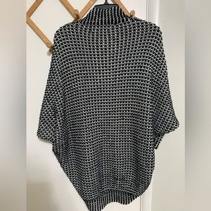 Forever21 Black With White Cardigan. Sweater